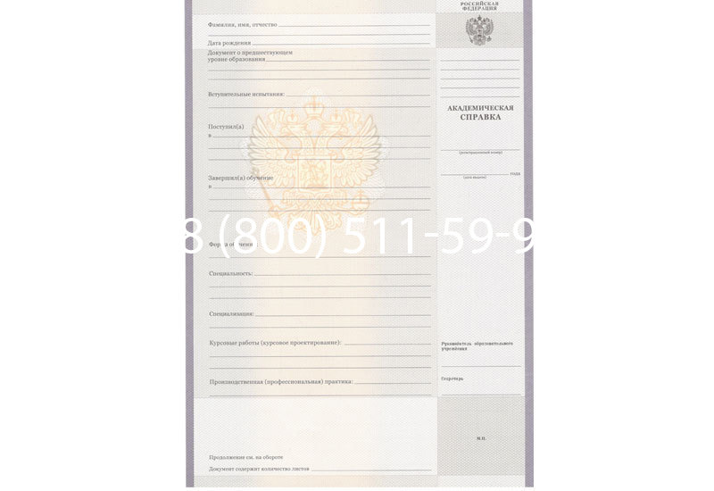 Купить Академическая справка образца 2010-2011 год для колледжа в Домодедово Купить Академическая справка образца 2010-2011 год для колледжа в Домодедово
